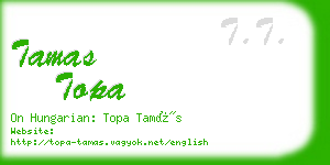 tamas topa business card